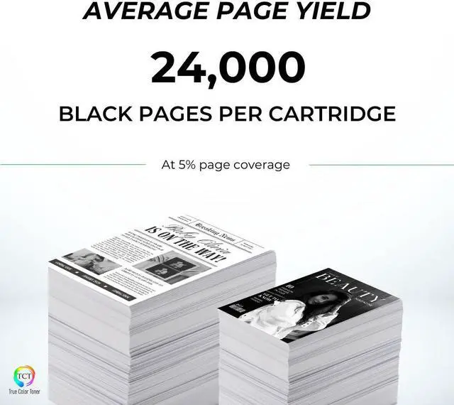 Alt view image 3 of 6 - TCT 90X MICR TAA Compliant MICR Toner Cartridge - Premium Compatible Replacement for HP 90X CE390X MICR High Yield Black Works With HP LaserJet Enterprise 600 M601DN M602DN M602X M603DN M4555 Printers