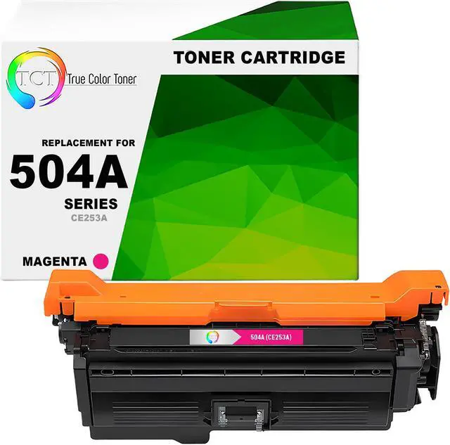Main image of True Color Toner 504A Magenta Toner Cartridge - Premium Compatible Replacement for HP 504A CE253A Works With HP Color LaserJet CP3520 CP3525 CP3525X CP3525DN