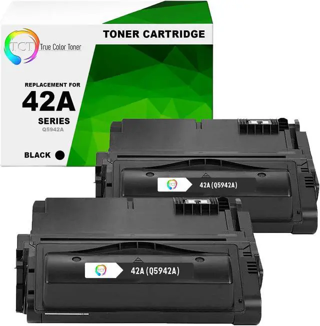 Main image of True Color Toner 42A Toner Cartridge 2 Pack - Premium Compatible Replacement for HP 42A Q5942A Black Works With HP LaserJet 4240 4240N 4250 4250DTN 4250N 4250TN 4350 4350DTN 4350N