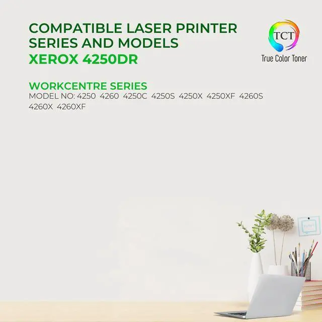 Alt view image 2 of 6 - True Color Toner 4250 Drum Unit - Premium Compatible Replacement for Xerox 4250DR 113R00755 Black Works With Xerox WorkCentre 4250 4260