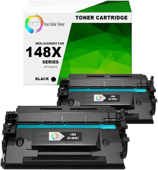 Main image of True Color Toner 148X Toner Cartridge 2 Pack - Premium Compatible Replacement for HP 148X W1480X Black High Yield for HP LaserJet Pro 4001 4001dn