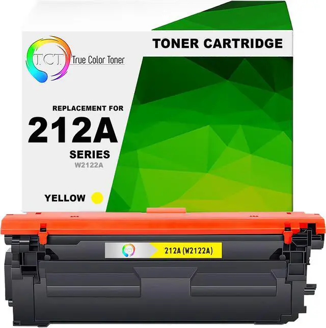 Main image of True Color Toner 212A Yellow Toner Cartridge - Premium Compatible Replacement for HP 212A W2122A Works With HP Color LaserJet Enterprise M554dn M555dn M555x