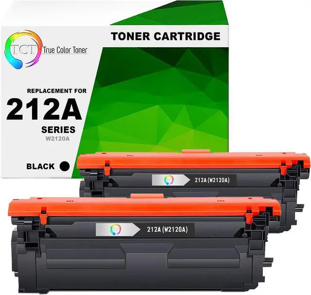 Main image of True Color Toner 212A Black Toner Cartridge 2 Pack - Premium Compatible Replacement for HP 212A W2120A Black Works With HP Color LaserJet Enterprise M554dn M555dn M555x
