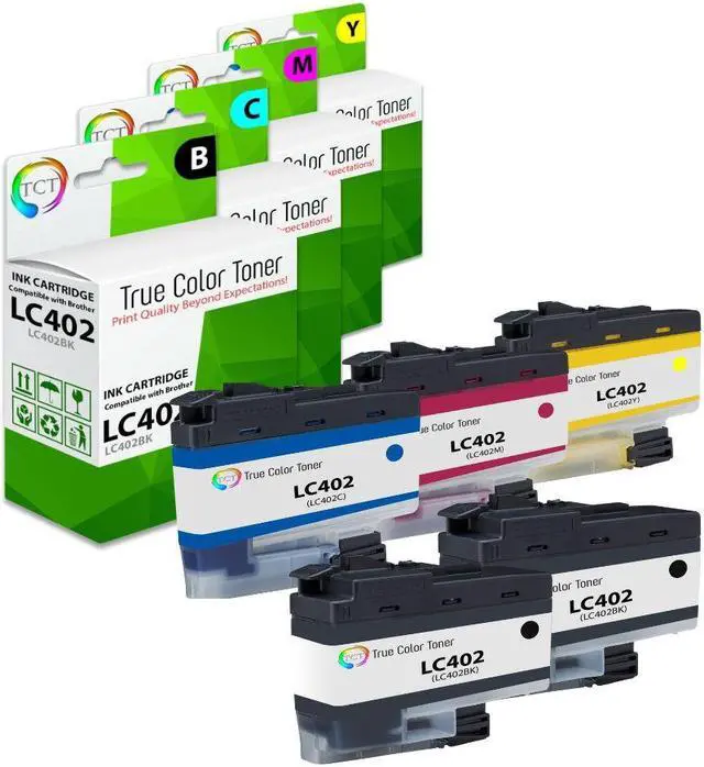 Main image of TCT LC402 Ink Cartridge 4 Pack - Premium Compatible Replacement for Brother LC402 LC402BK LC402C LC402M LC402Y Works With Brother MFC-J5340 J6540 J6740 J6940