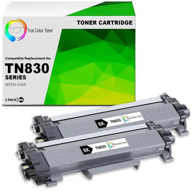 Main image of TCT TN830 Toner Cartridge 2 Pack - Premium Compatible Replacement for Brother TN830 TN-830 Works With Brother DCP-L2640DW HL-L2480DW MFC-L2807DW L2820DW L2820DWXL