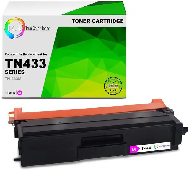 Main image of TCT TN433 Magenta TAA Compliant Toner Cartridge - Premium Compatible Replacement for Brother TN-433 TN433M Magenta High Yield Works With Brother HL-L8260CDW L8360CDW MFC-L8610CDW Printers