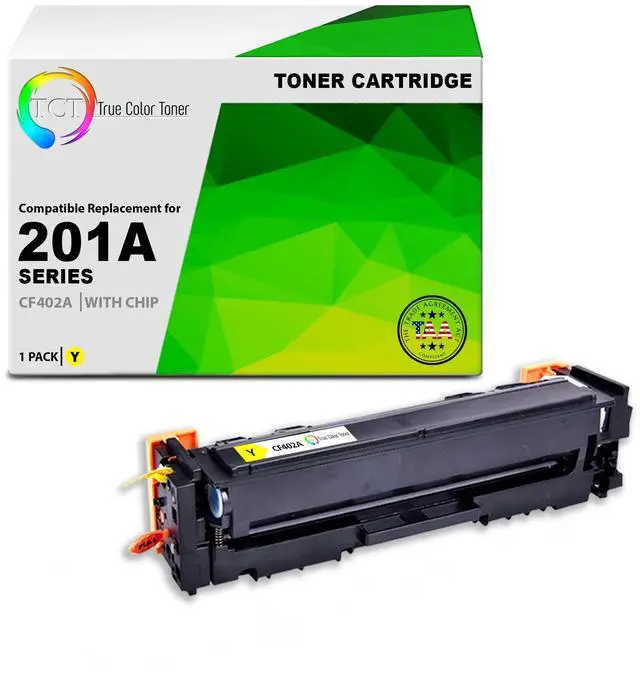 Main image of TCT 201A Yellow TAA Compliant Toner Cartridge - Premium Compatible Replacement for HP 201A CF402A Works With HP Color LaserJet M277DW M277N M252DW M252N Printers