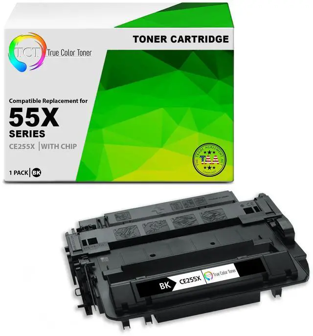 Main image of TCT 55X TAA Compliant Toner Cartridge - Premium Compatible Replacement for HP 55X CE255X Black High Yield Works With HP LaserJet P3011 P3015 P3016 MFP, M525 Printers