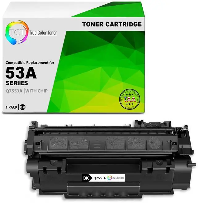 Main image of TCT 53A TAA Compliant Toner Cartridge - Premium Compatible Replacement for HP 53A Q7553A Black Works With HP LaserJet P2014 P2014N P2015D P2015N P2015DN Printers