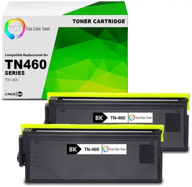 Main image of True Color Toner TN460 Toner Cartridge 2 Pack - Premium Compatible Replacement for Brother TN-460 TN460 Black High Yield Works With Brother DCP-1200 1400 HL-1230 1240 1250 1270N MFC-8300
