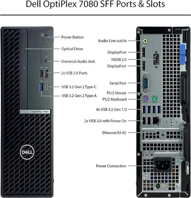 Alt view image 5 of 6 - Dell Optiplex 7080 SFF i5-10500 3.1GHZ 32GB 512GB SSD Windows 11 Pro