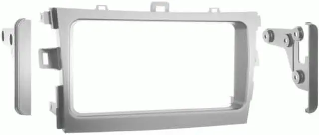 Alt view image 3 of 5 - Metra 95-8223S (Silver) Double DIN Installation Kit for 2009-up Toyota Corolla Vehicles