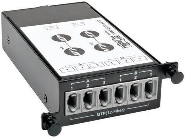 Alt view image 13 of 17 - Tripp Lite 2 x 24 Fiber MTP/MPO to 6 x 12 Fiber MTP/MPO Breakout Cassette (N482-2M24-6M12)