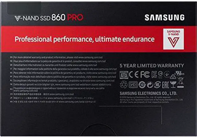 Alt view image 7 of 20 - Samsung - MZ-76P512E - Samsung TDSourcing 860 PRO MZ-76P512E - Solid state drive - encrypted - 512 GB - internal - 2.5 - SATA 6Gb/s - buffer: 512 MB - 256-bit AES - TCG Opal Encryption 2.0