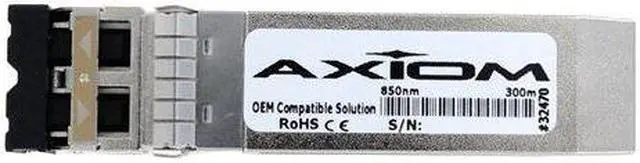 Main image of Axiom SFP+ Transceiver Modules are certified 100% compliant in all OEM applications. They are pre-configured with an application specific code to meet the requirement set forth by the router and switch OEMs. Axiom compatible transceivers pe