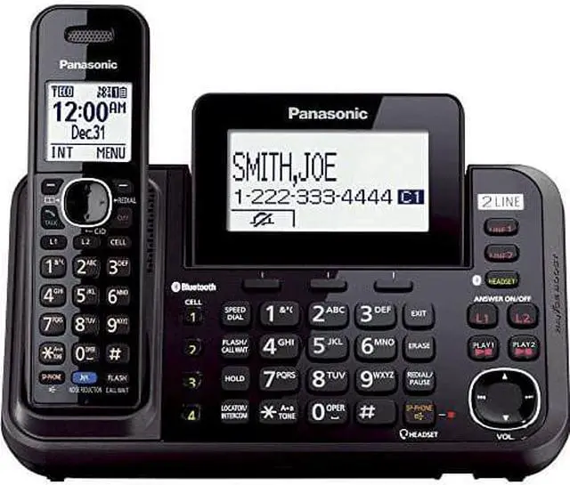 Alt view image 11 of 20 - Panasonic KX-TG9541B-N 1 Handset Cordless Phone