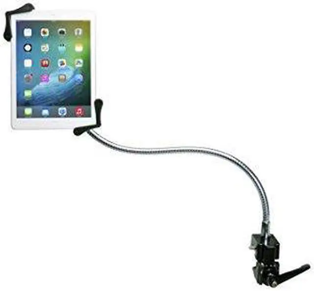 Alt view image 4 of 20 - CTA Digital PAD-HGT Heavy-Duty Gooseneck Clamp Stand - Mounting Kit (Clamp, Holder, Flexible Gooseneck) For Tablet - Steel - Screen Size: 7 Inch -13 Inch - Pole Mount, Desk-Mountable