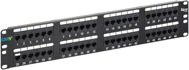 Alt view image 4 of 5 - PatchPanel 48PT, CAT5E, 2RMS