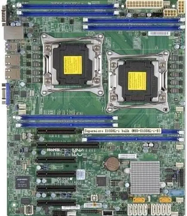 Alt view image 6 of 14 - SUPERMICRO X10DRL-I-B Supermicro X10DRL-I-B Dual LGA2011 Intel C612 DDR4 SATA3 and USB3.0 V and 2GbE ATX Server Motherboard