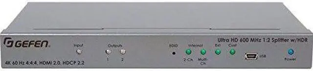 Alt view image 2 of 8 - Gefen Ultra Hd 600 Mhz 1:2 Splitter For Hdmi W/ Hdr