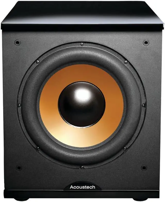 Alt view image 4 of 12 - BIC America H-100II 500-Watt Acoustech 12 Front-Firing Powered Subwoofer with Black Lacquer Top