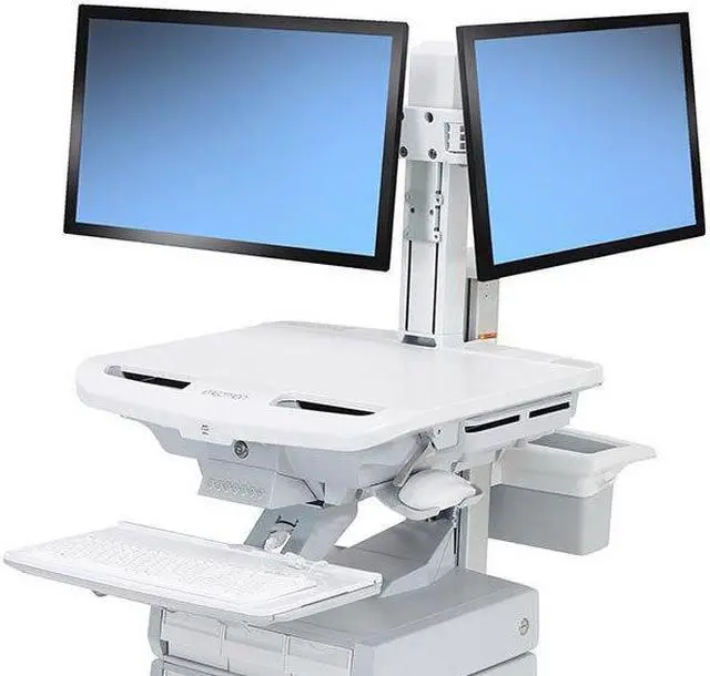 Alt view image 2 of 15 - Ergotron 98-030 Sv Dual Monitor Kit - Adjustable Arm For 2 Lcd Displays - Screen Size: 24 Inch - Cart Mountable