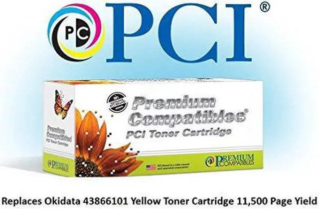 Main image of Pci Okidata 43866101 11.5K Yellow Laser Toner Cartridge For Okidata C710 C710dn