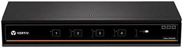 Alt view image 3 of 4 - Vertiv Cybex Secure 4K UHD KVM 4-Port DVI-I DP DualHead EAL4+ NIAP KVM Switch
