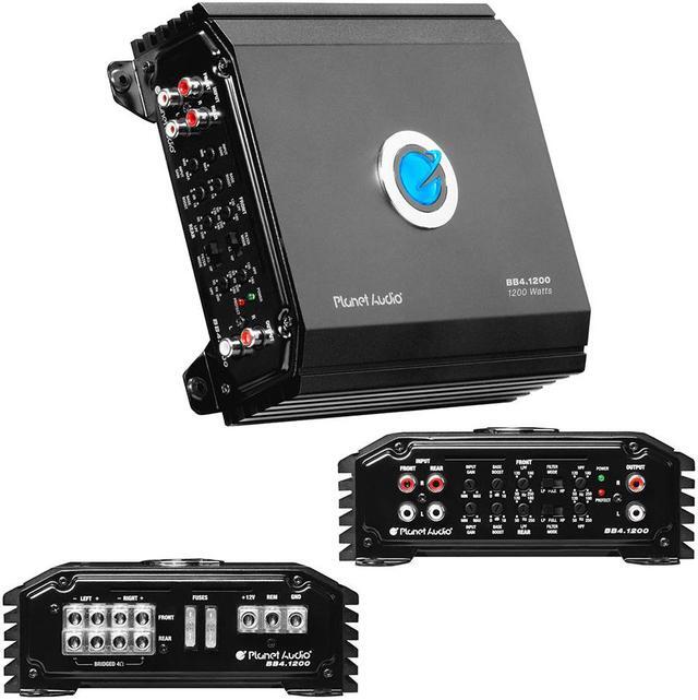 Alt view image 5 of 13 - Planet Audio BB1200.4 1200W 4 Channel Amplifier Amp with 8 Gauge Amp Kit