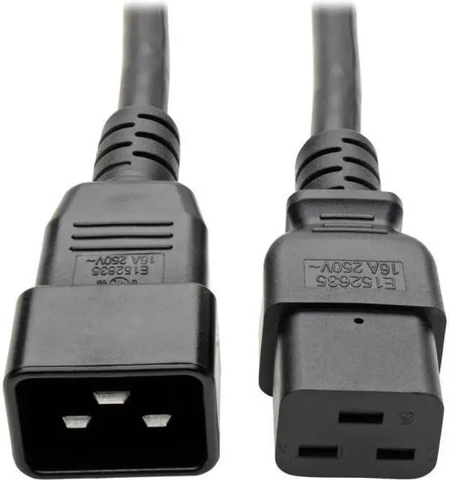 Alt view image 4 of 19 - Tripp Lite Heavy-Duty Power Extension Cord, 15A, 14 AWG (IEC-320-C19 to IEC-320-C20), 6 ft. (1.8 m) (P036-006-15A)