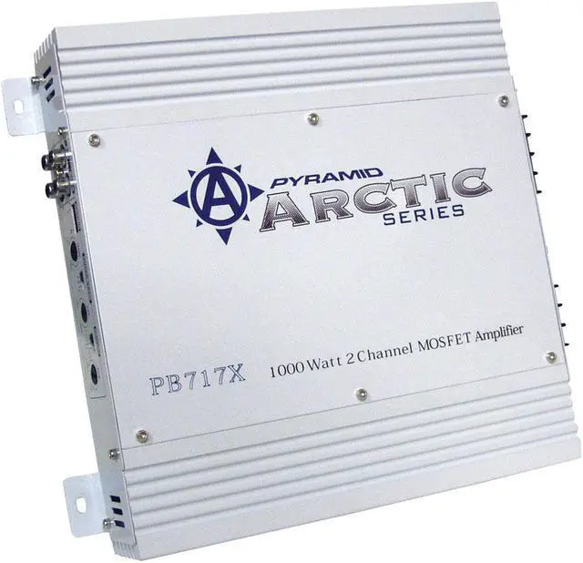 Alt view image 2 of 10 - Pyramid Car Audio PB717X Arctic Series 2-Channel Bridgeable Class AB Amp (1,000 Watts)