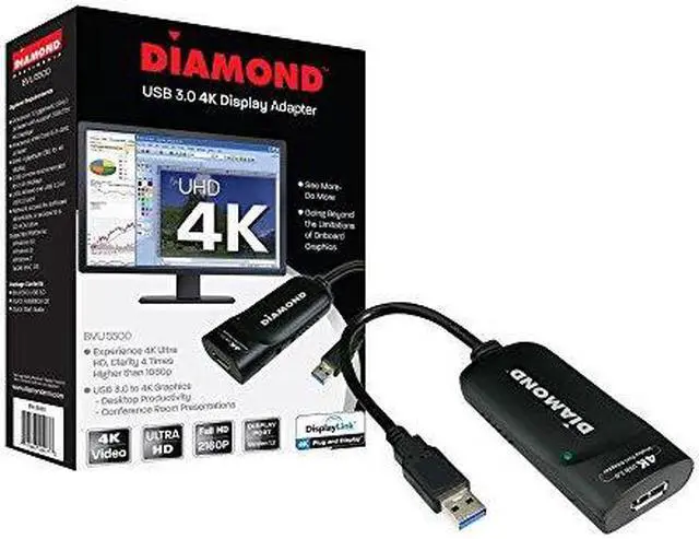 Alt view image 2 of 4 - DIAMOND BVU5500 USB 3.0 4K Display Adapter with Ultra HD