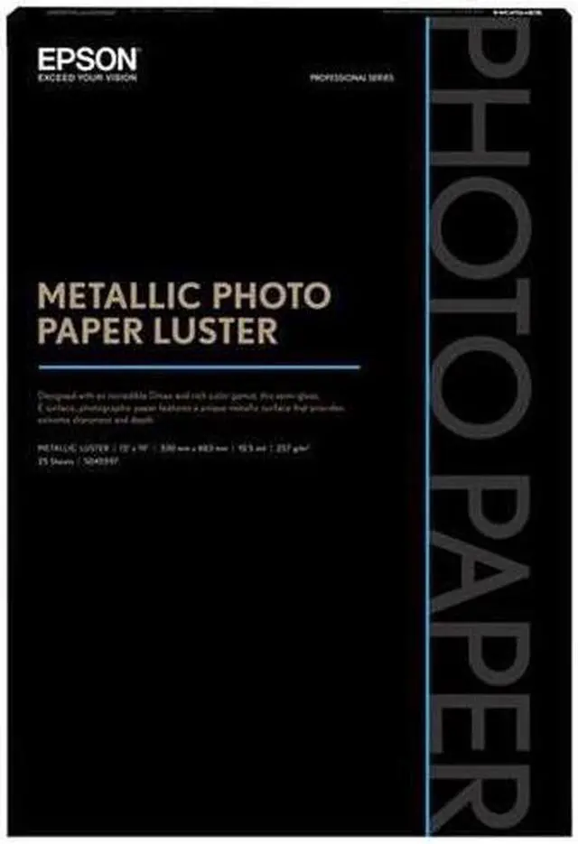 Alt view image 5 of 8 - Epson Metallic Photo Paper Luster White 13x19 25 Sheets/Pack S045597