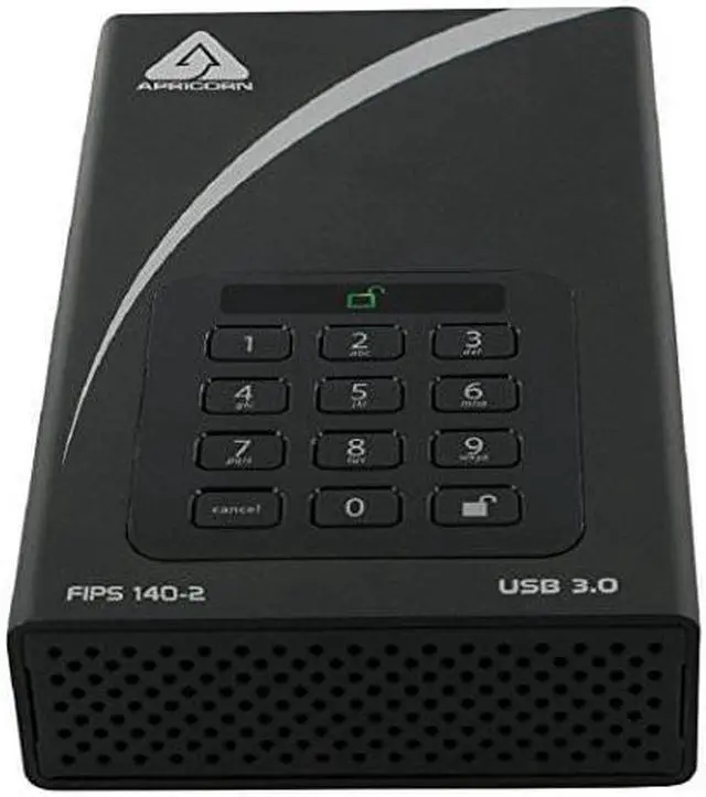 Alt view image 2 of 18 - Apricorn Aegis Padlock Dt Fips Adt-3Pl256f-4000 4 Tb Desktop Hard Drive - 3.5" External - Black