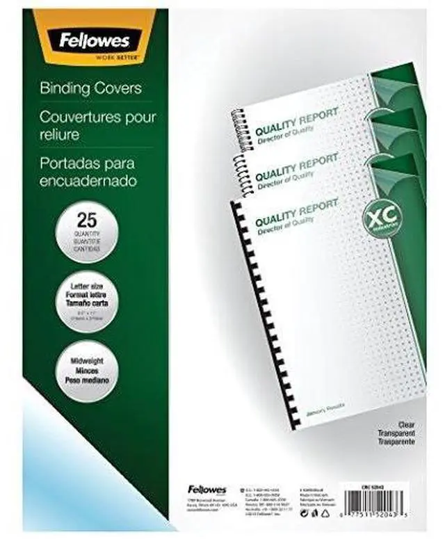 Alt view image 3 of 11 - FELLOWES Fellowes Transparent PVC Covers - Letter, 25 Pack