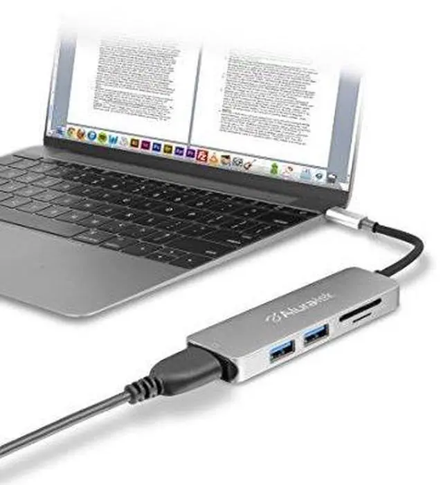 Alt view image 9 of 9 - Aluratek AUMC0302F USB Type-C Multimedia Hub and Card Reader with HDMI