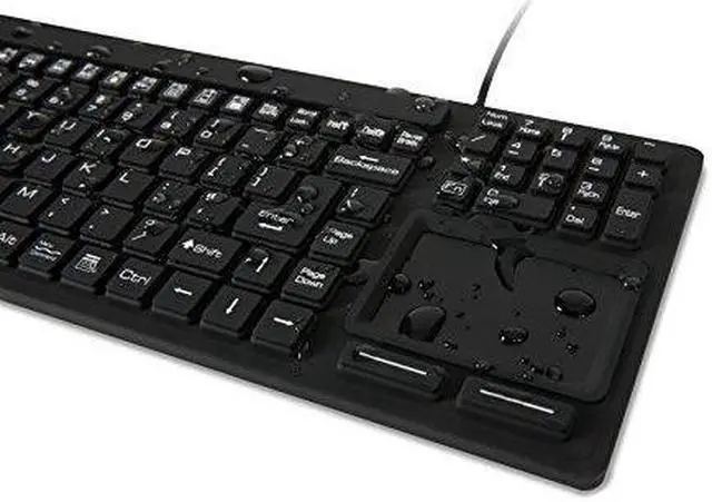 Alt view image 10 of 16 - WetKeys Professional Grade Waterproof Keyboard with Touchpad KBWKRC106T-BK Black USB Keyboard