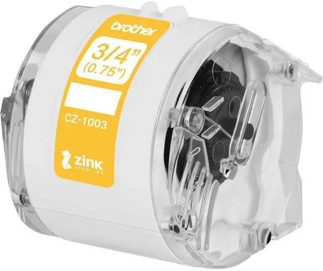 Alt view image 5 of 16 - Brother Genuine CZ-1003 continuous length ??" (0.75") 19 mm wide x 16.4 ft. (5 m) long label roll featuring Zero Ink technology - 3/4" Width x 16 13/32 ft Length - Zero Ink (ZINK)