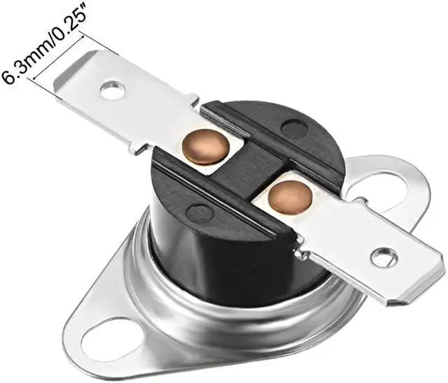 Alt view image 3 of 4 - KSD301 Thermostat, Temperature Controller 140°C 10A Normally Closed N.C 6.3mm Pin 2pcs