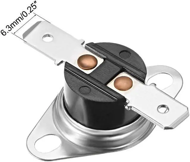 Alt view image 3 of 4 - KSD301 Thermostat, Temperature Control Switch 65°C 10A Normally Open N.O 6.3mm Pin 2pcs