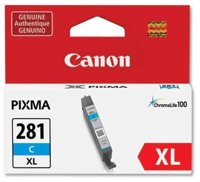 Alt view image 8 of 14 - Canon CLI-281XL Original Ink Cartridge - Cyan - Inkjet - 1 Each