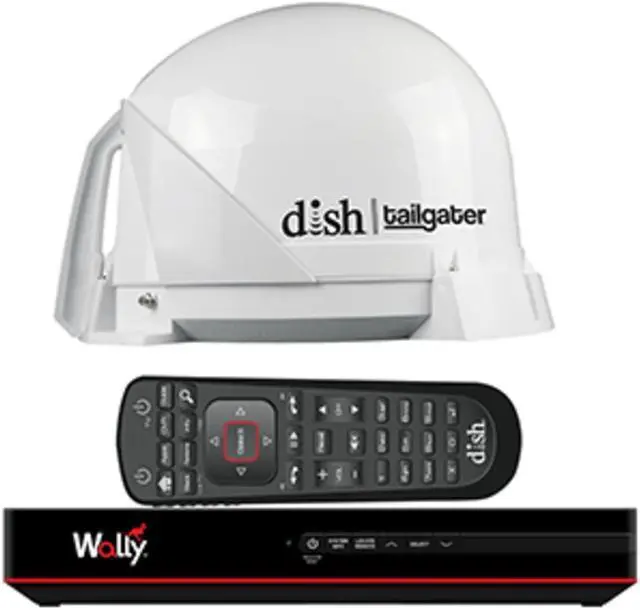 Alt view image 2 of 10 - King Dish® Tailgater® Satellite Tv Antenna Bundle W/Dish® Wally® Hd Receiver & Cables