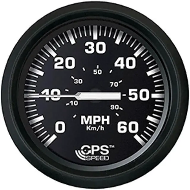 Alt view image 3 of 10 - Faria Beede Instruments Euro Black 4 Inch Speedometer 60Mph Euro Black 4 Inch Speedometer 60 MPH -GPS