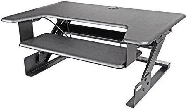 Alt view image 7 of 16 - Kantek STS900 Sit To Stand Desktop Workstation, Black