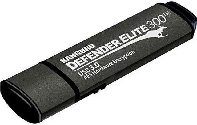 Alt view image 3 of 16 - Kanguru Defender Elite300 16GB FIPS 140-2 Certified, SuperSpeed USB 3.0 Flash Drive 256bit AES Encryption KDFE300-16G
