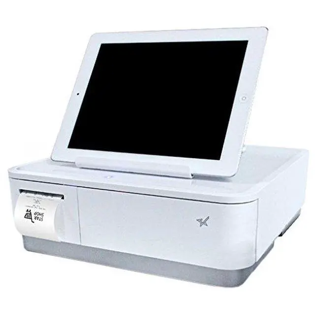 Alt view image 4 of 5 - Star Micronics 39650111 mPOP Multifunction POS System with Scanner, Integrated Printer & Cash Drawer, Universal Tablet Stand, White - POP10-B1 WHT US