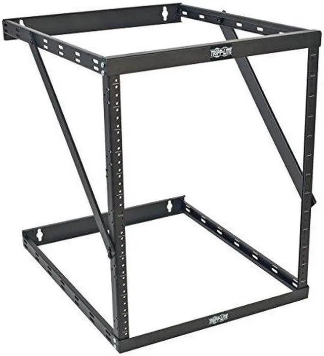 Alt view image 6 of 14 - Tripp Lite  SRWO8U22DP Expandable Low-Profile UPS-Depth Wall-Mount 2-Post Open-Frame Rack