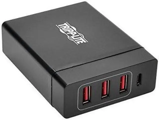 Main image of Tripp Lite 4-Port USB Charging Station with USB-C Charging and USB-A Auto-Sensing Ports - 5 V DC, 20 V DC Output Voltage - 3 A Output Current