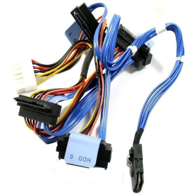 Alt view image 2 of 5 - (NOT FOR HOME PC!) Genuine Dell PowerEdge R510 Mini SAS to 4 SAS/SATA Hard Drive Cable M800G