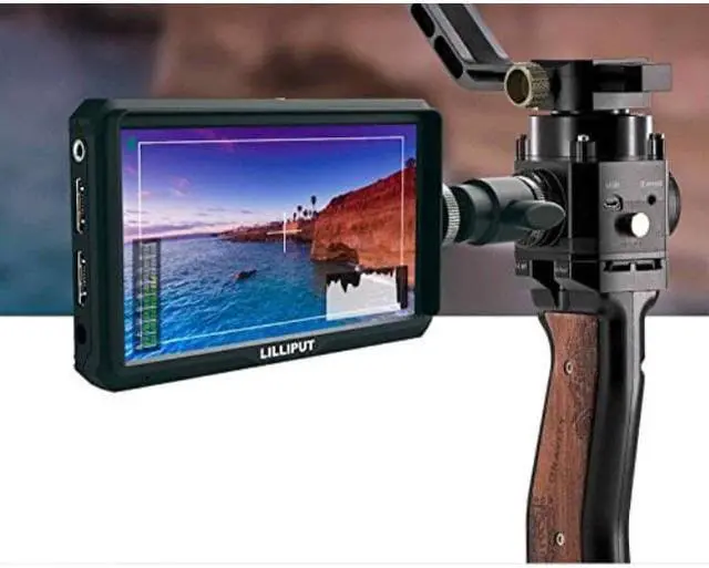 Alt view image 8 of 15 - Lilliput A5 5" 1920x1200 8bit light weight 4K HDMI DSLR Camera field monitor F970/LP-E6 Plate with Sunshade